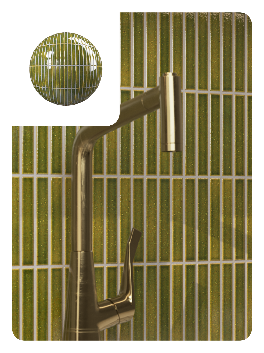 Mittsu ceramic tile material